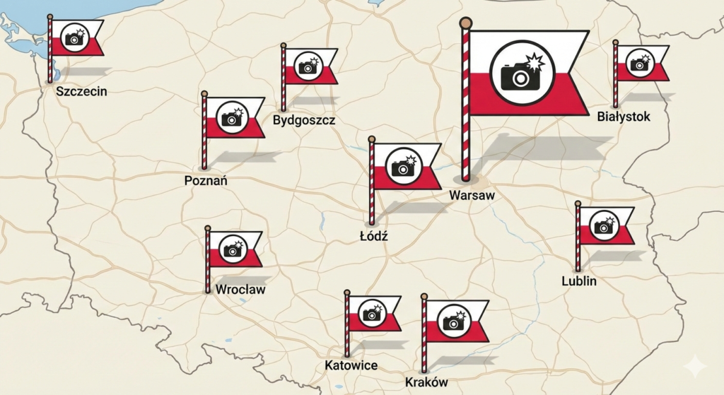 Gdzie jest Odcinkowy Pomiar Prędkości. wyszukiwarka opp