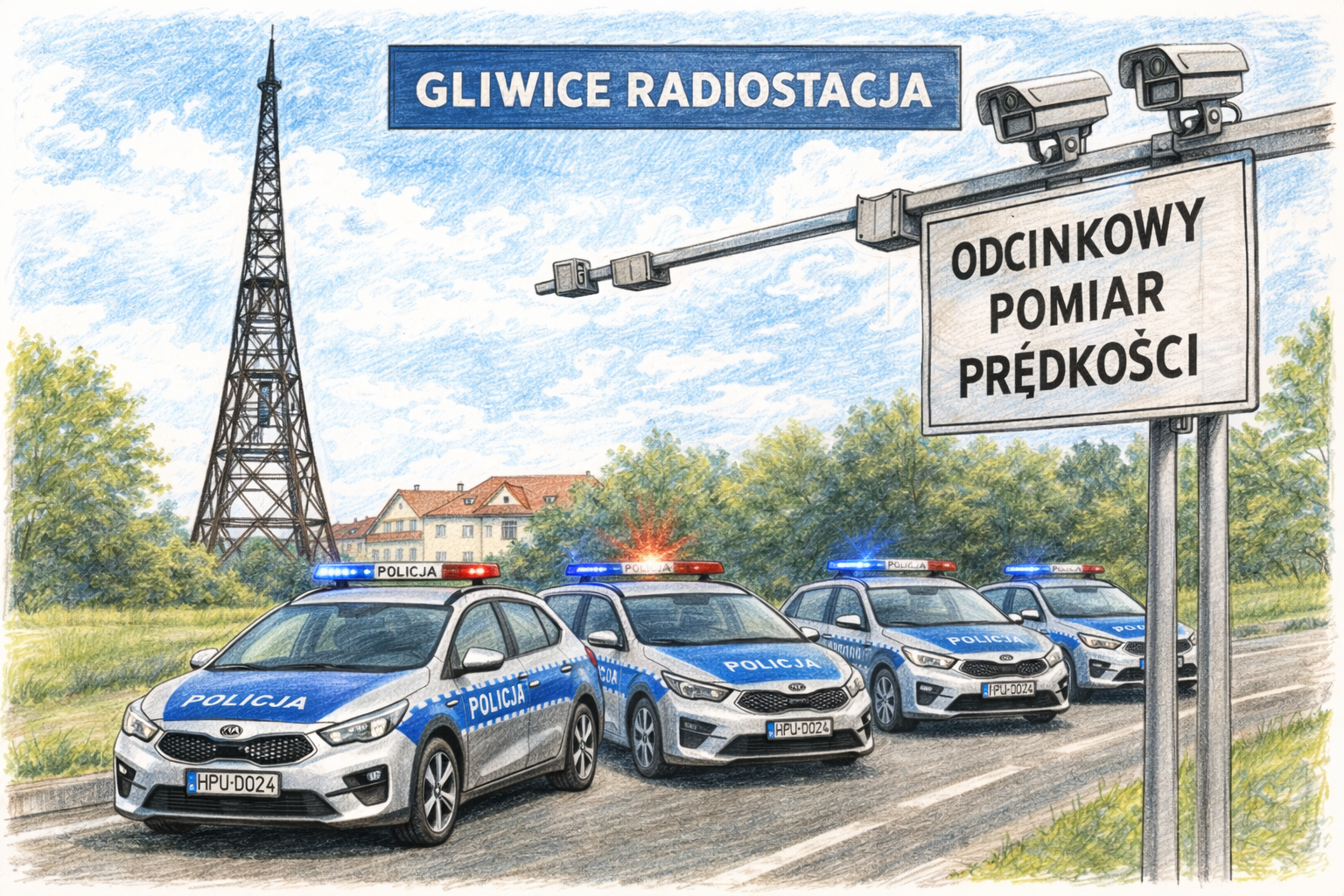 Odcinkowy pomiar prędkości Gliwice i Śląsk 2026 – mapa