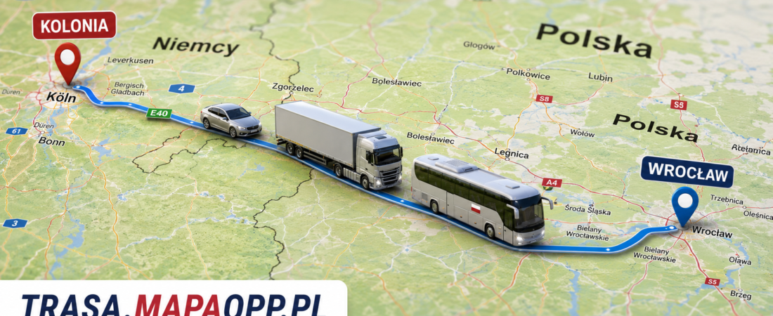Trasa do Kolonii z Polski 2026 – A2/A4, dojazd busem i fotoradary