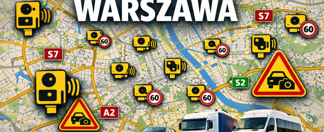 Fotoradary w centrum Warszawy – najważniejsze miejsca, gdzie łatwo o mandat