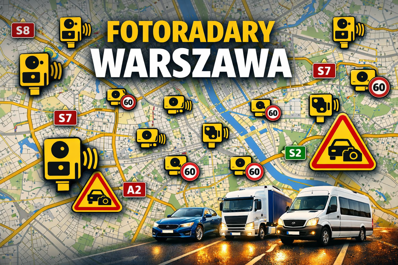 Fotoradary w centrum Warszawy 2026 – najważniejsze miejsca, gdzie łatwo o mandat