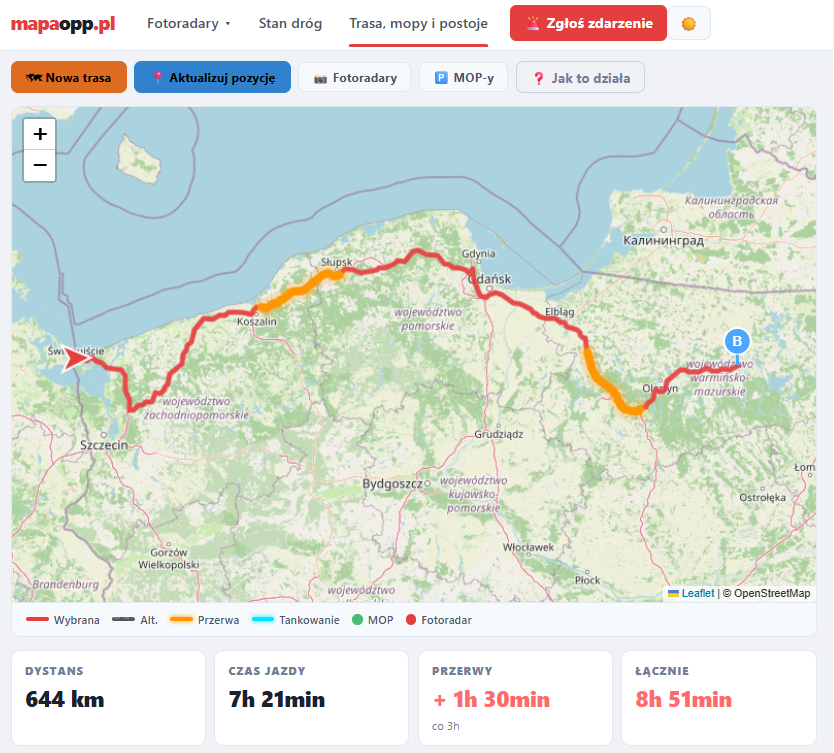 Dojazd do Mikołajek — trasy z 4 stron Polski 2026