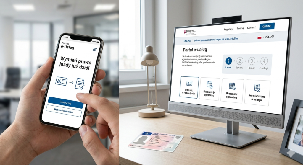 Jak wymienić prawo jazdy online bez wizyty w urzędzie? Nowy portal e-usług PWPW.