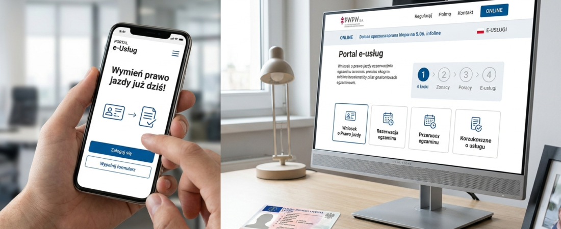 Jak wymienić prawo jazdy online bez wizyty w urzędzie? Nowy portal e-usług PWPW 2026