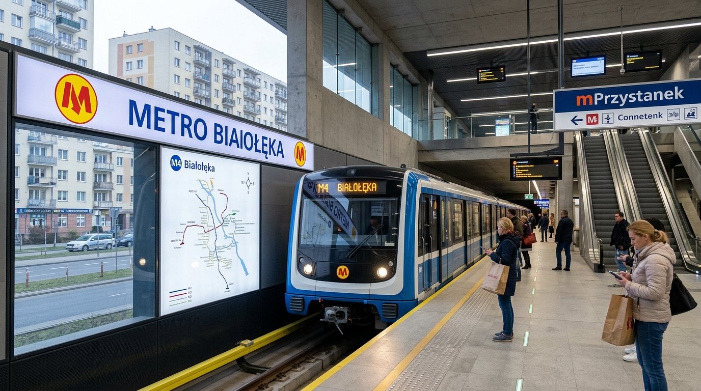Czwarta linia metra M4: Trasa z Białołęki do Wilanowa. Najdłuższa automatyczna linia w Warszawie