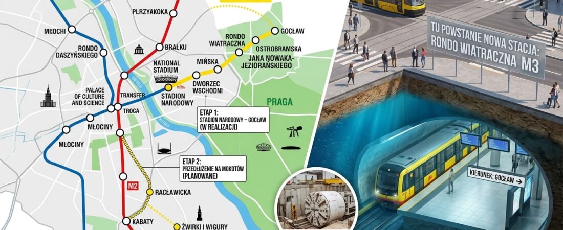 Rozbudowa metra w Warszawie: Gdzie powstaną nowe stacje? Przegląd inwestycji i linii M2, M3 oraz M4