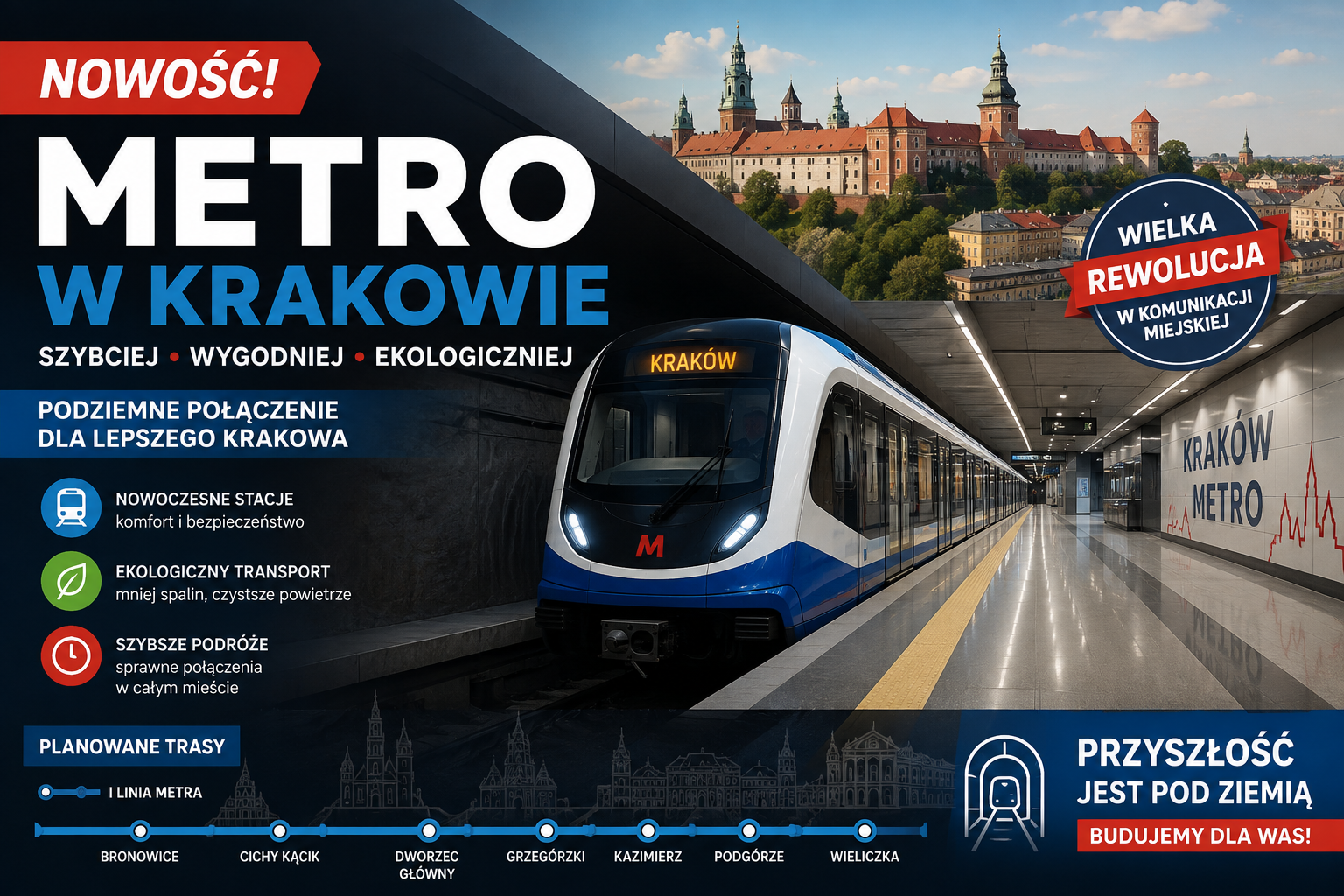 Różnice między metrem miejskim a siecią kolejową PKP w Krakowie