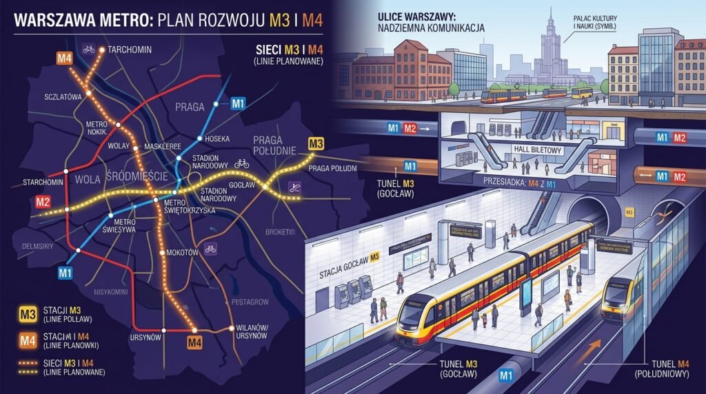 Tunel linii M4. STP Karolin na Bemowie: Czym jest nowa Stacja Techniczno-Postojowa metra i co oznacza dla mieszkańców?